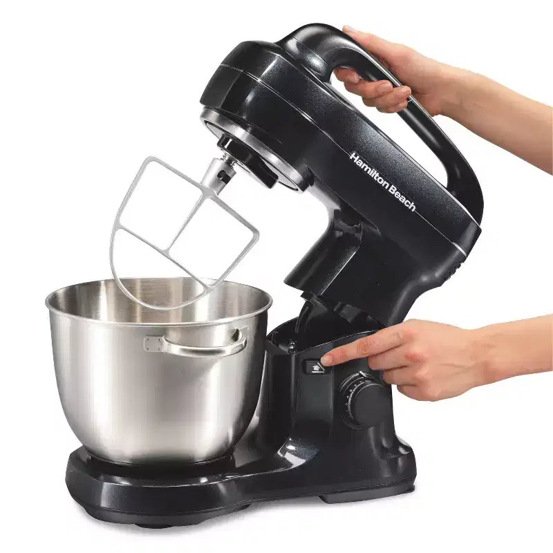 Hamilton Beach 7-Speed Hand Mixer - Black: 300W Metal Stand Mixer, Dishwasher-Safe Parts, 1-Year Warranty
