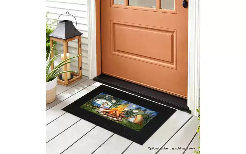 Briarwood Lane Summer Roasting Marshmallows Mini Mat 22x10 Indoor Outdoor For Summer Doormat