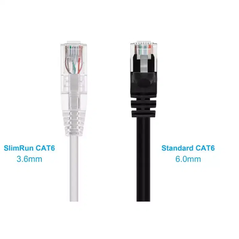 Monoprice Cat6 Ethernet Patch Cable - 1 feet - White | Snagless RJ45 Stranded 550MHz UTP CMR Riser Rated Pure Bare Copper Wire 28AWG - SlimRun Series