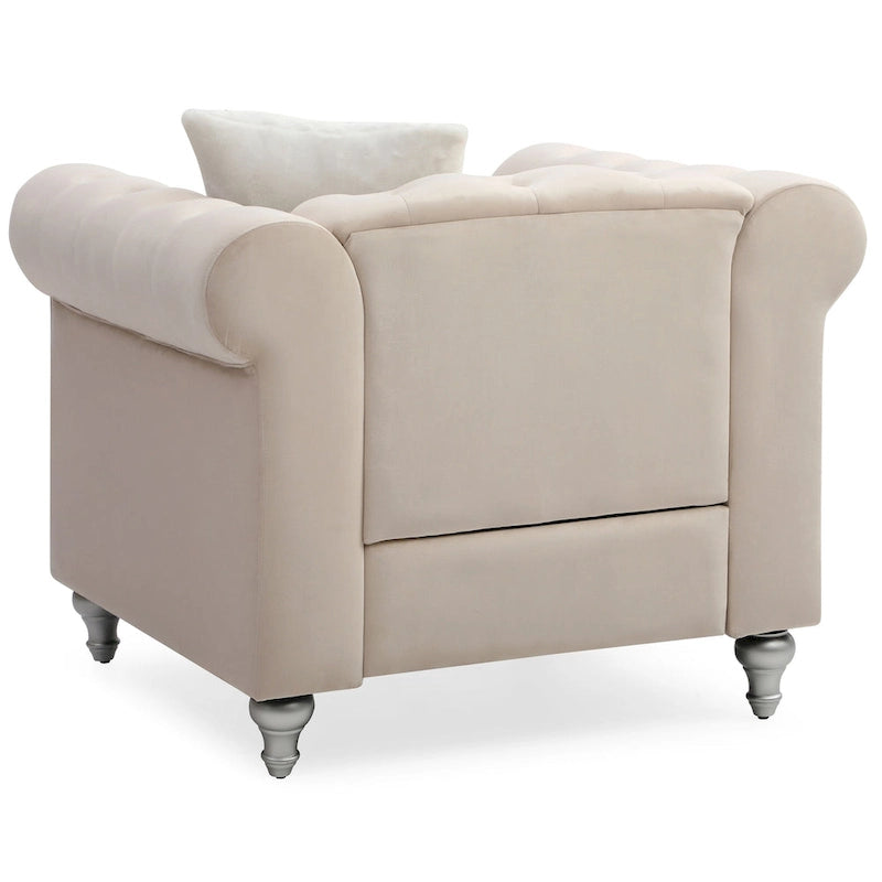 Velvet Crystal Accent Chair