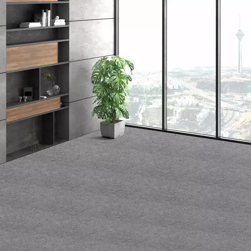 VEVOR Carpet Tiles Peel and Stick, 12 x 12 Squares Self Adhesive Carpet Floor Tile, Soft Padded Carpet Tiles, Easy Install (12 Tiles, Light Gray)