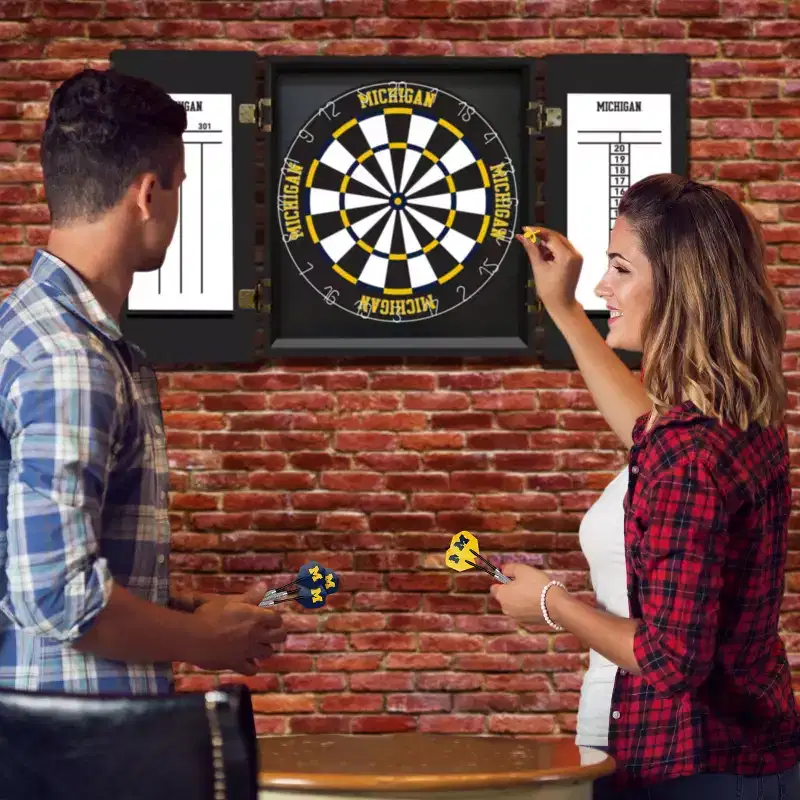 NCAA University of Michigan Fan's Choice Dartboard Set