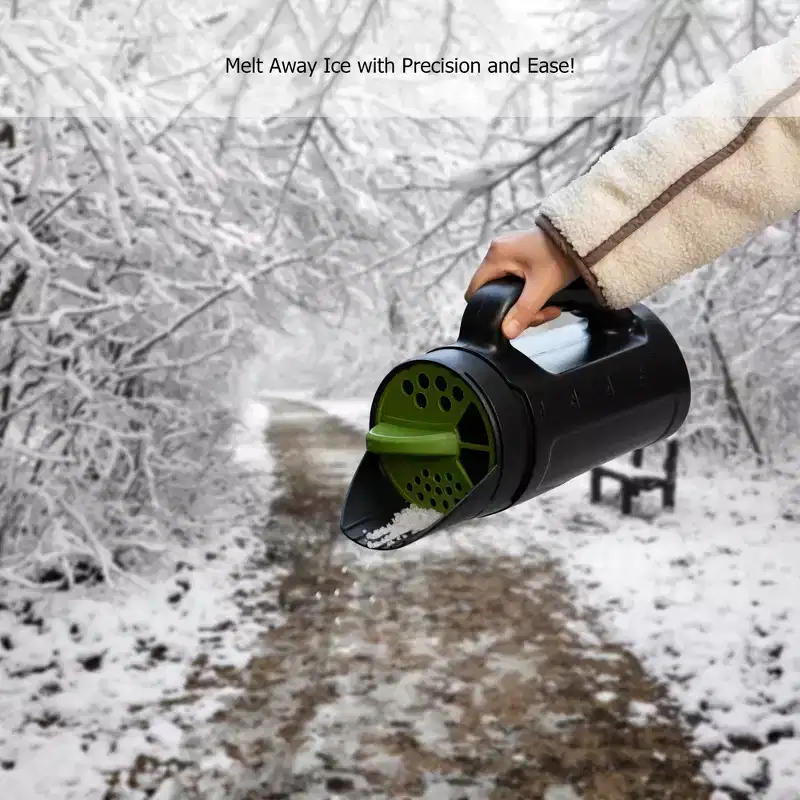 Gardenised Handheld Seed Spreader Versatile Lawn & Garden Tool Adjustable Shaker for Fertilizer Grass Seed Salt Ice Melt Deicer Growth Enhancer