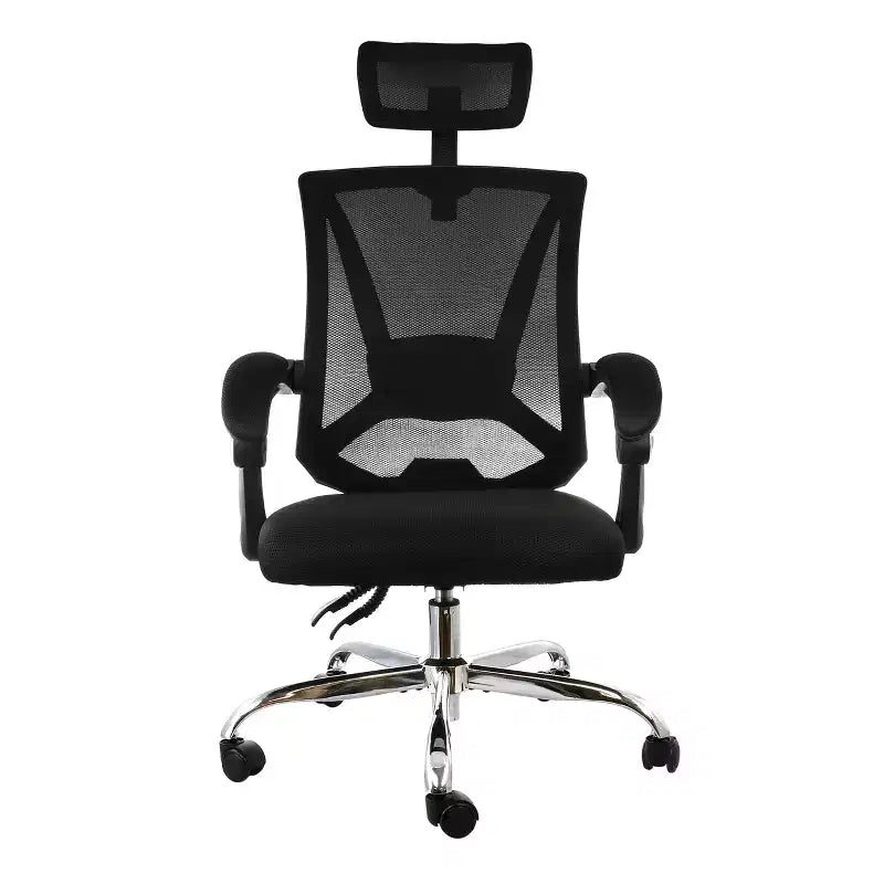 Elama Full Back Mesh Adjustable Office Chair with Headrest in Black
