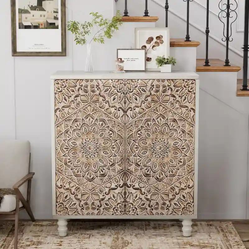 COSIEST Vintage Sideboard Storage Cabinet and Buffet