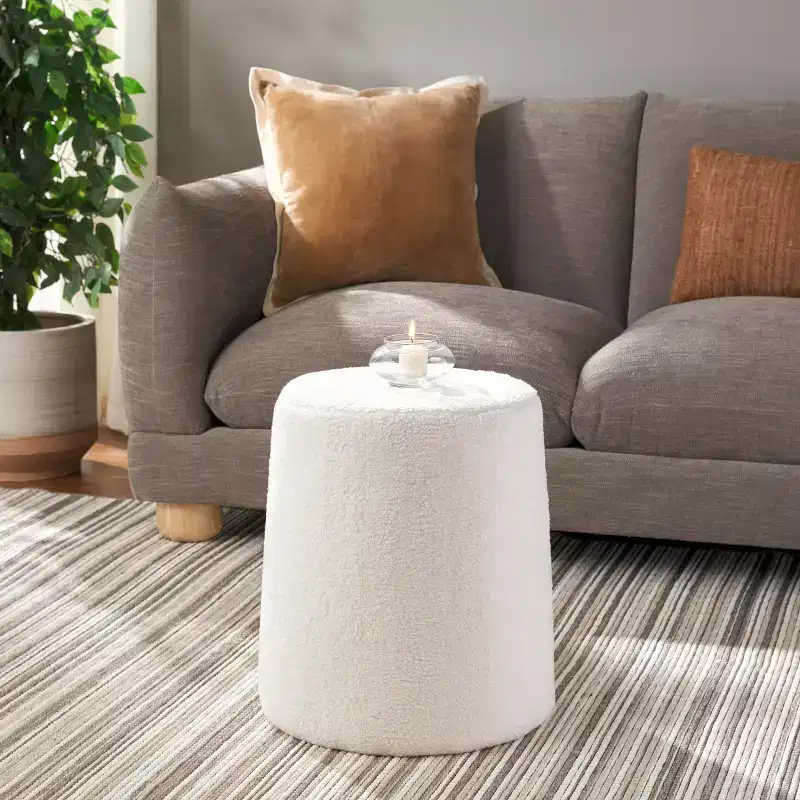 Liesel Narrow Flared Ottoman - OTT7504 - Ivory - Safavieh