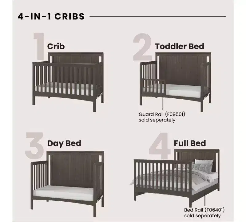 Child Craft Scout 3-Piece Nursery Set with 4-in-1 Convertible Crib, Dresser with Changing Table Topper, and Cozy Glider
