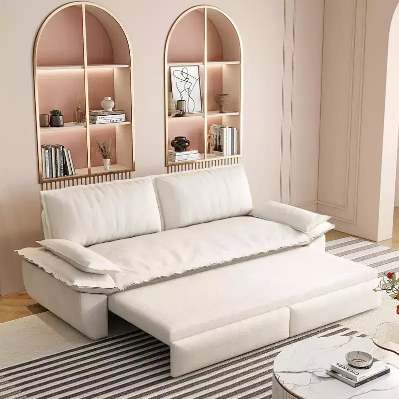 Whisen 3-in-1 Queen Velvet Sleeper Pull Out Sofa Bed, Convertible Loveseat Sofa Couch
