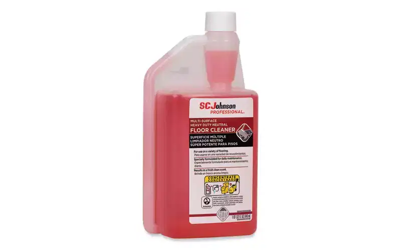 SC Johnson Professional Heavy Duty Neutral Floor Cleaner, Fresh Scent, 32 oz Squeeze and Pour Bottle, 6/Carton