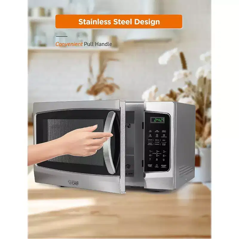 Commercial Chef 1.3 Cu. Ft. Countertop Microwave Oven, CHM13MS6