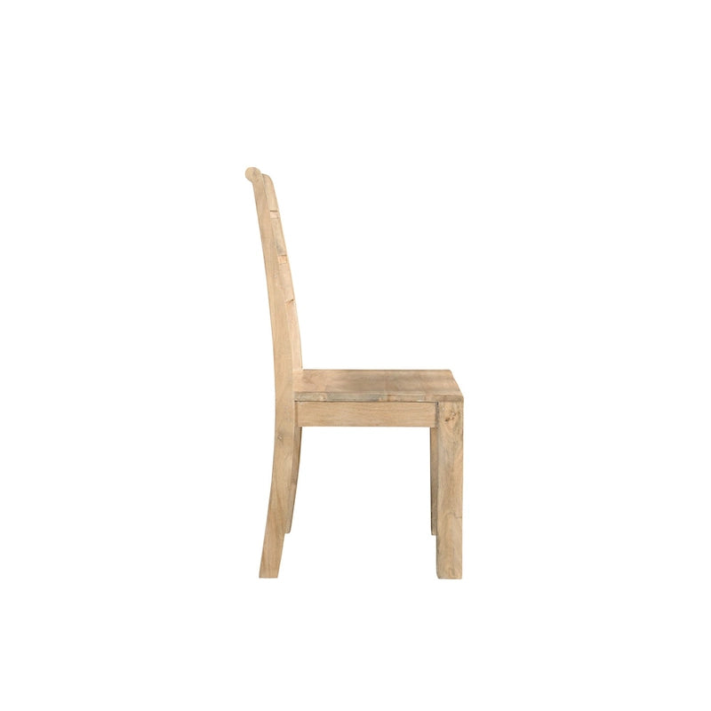 Solid Mango Wood Dining Chairs, Set of 2