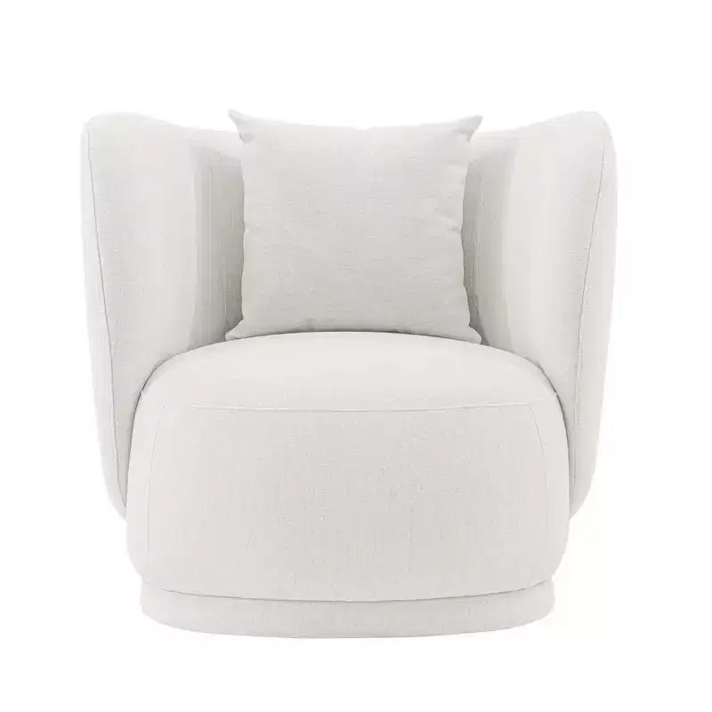 Siri Contemporary Linen Upholstered Accent Chair with Pillows - Manhattan Comfort