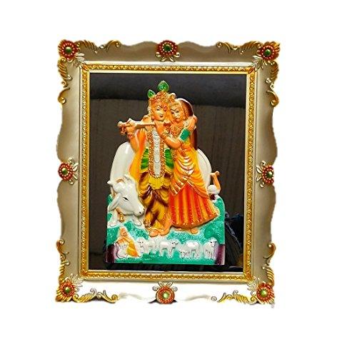 Beautiful Radha-Krishna Multicolor Photo Frame Showpiece - 46 cm (Plastic, Multicolor)