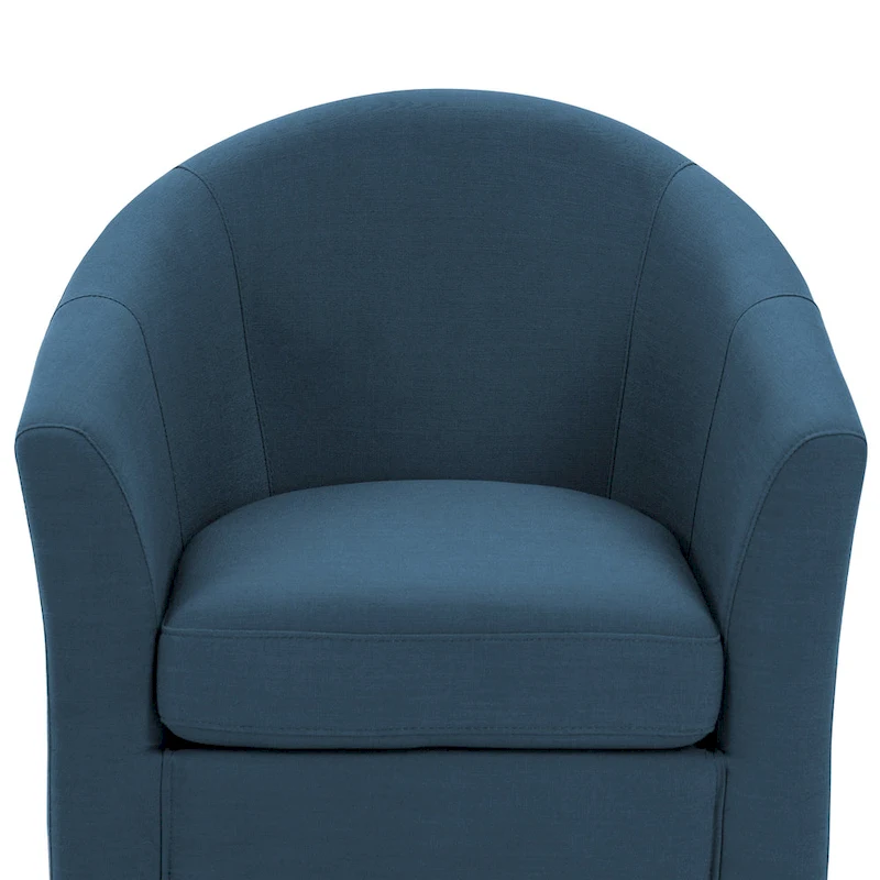 Ensemble de 2 fauteuils pivotants modernes rembourrés de style tonneau, fauteuils d'appoint pour salon