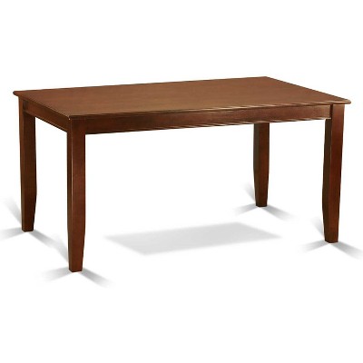 HomeStock 7-Piece Mahogany Finish Solid Wood Top Dining Table with 6 Chairs