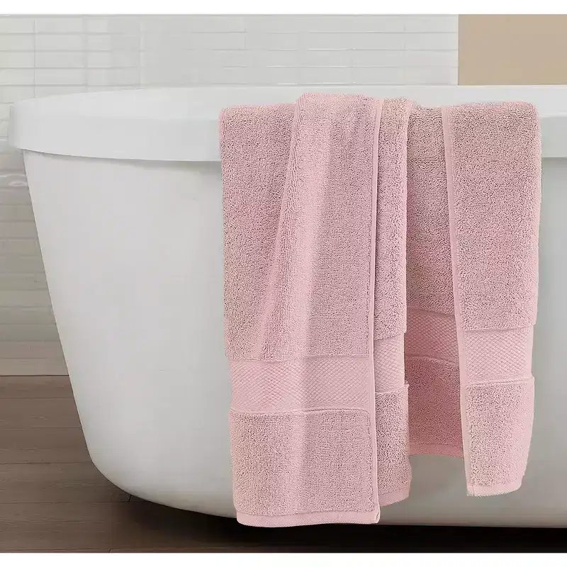 Home Mart Goods Pink Cotton Super Soft Lightweight Absorbent Bath Towel 27x54