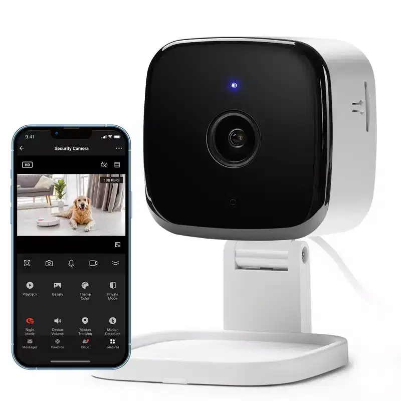 Geeni PetConnect Smart Wi-Fi Indoor Camera 2K Quad HD: Motion Detection, Night Vision