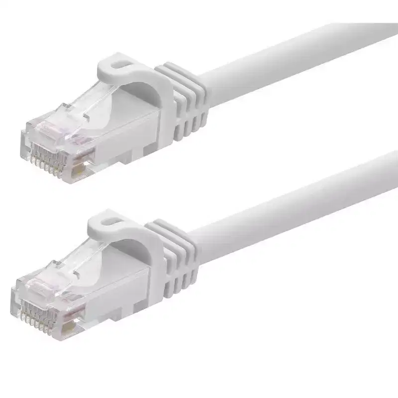 Monoprice Cat6 Ethernet Patch Cable - 5 Feet - White (12 pack) Snagless RJ45, Stranded, 550MHz, UTP, Pure Bare Copper Wire, 24AWG - Flexboot Series