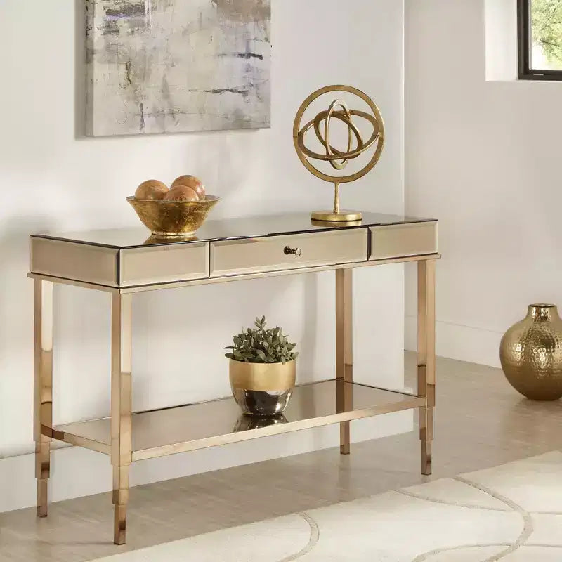 Hutton Mirrored 1-Drawer TV Stand - iNSPIRE Q