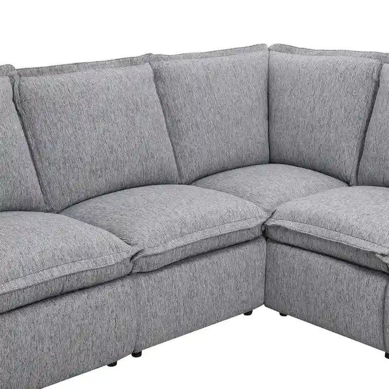 L-Shaped 5-Seater Power Recliner Sofa with USB Port
