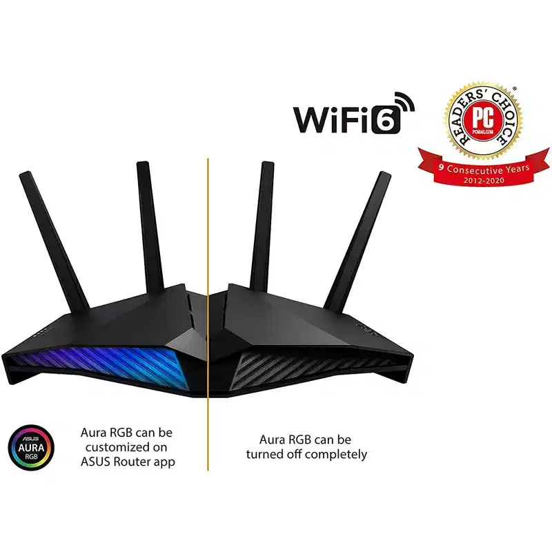 Refurbished: ASUS AX5400 WiFi 6 Gaming Router (RT-AX82U) - AiMesh Compatible - Manufacturer Refurbished
