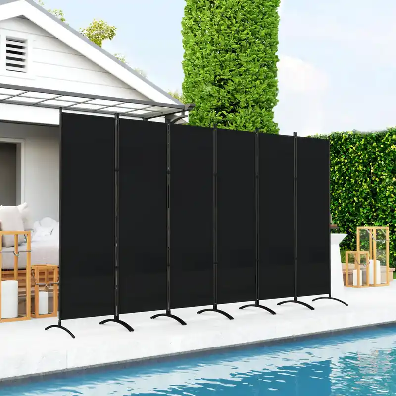 6 Panel Folding Privacy Screen, Uv30+ Room Divider