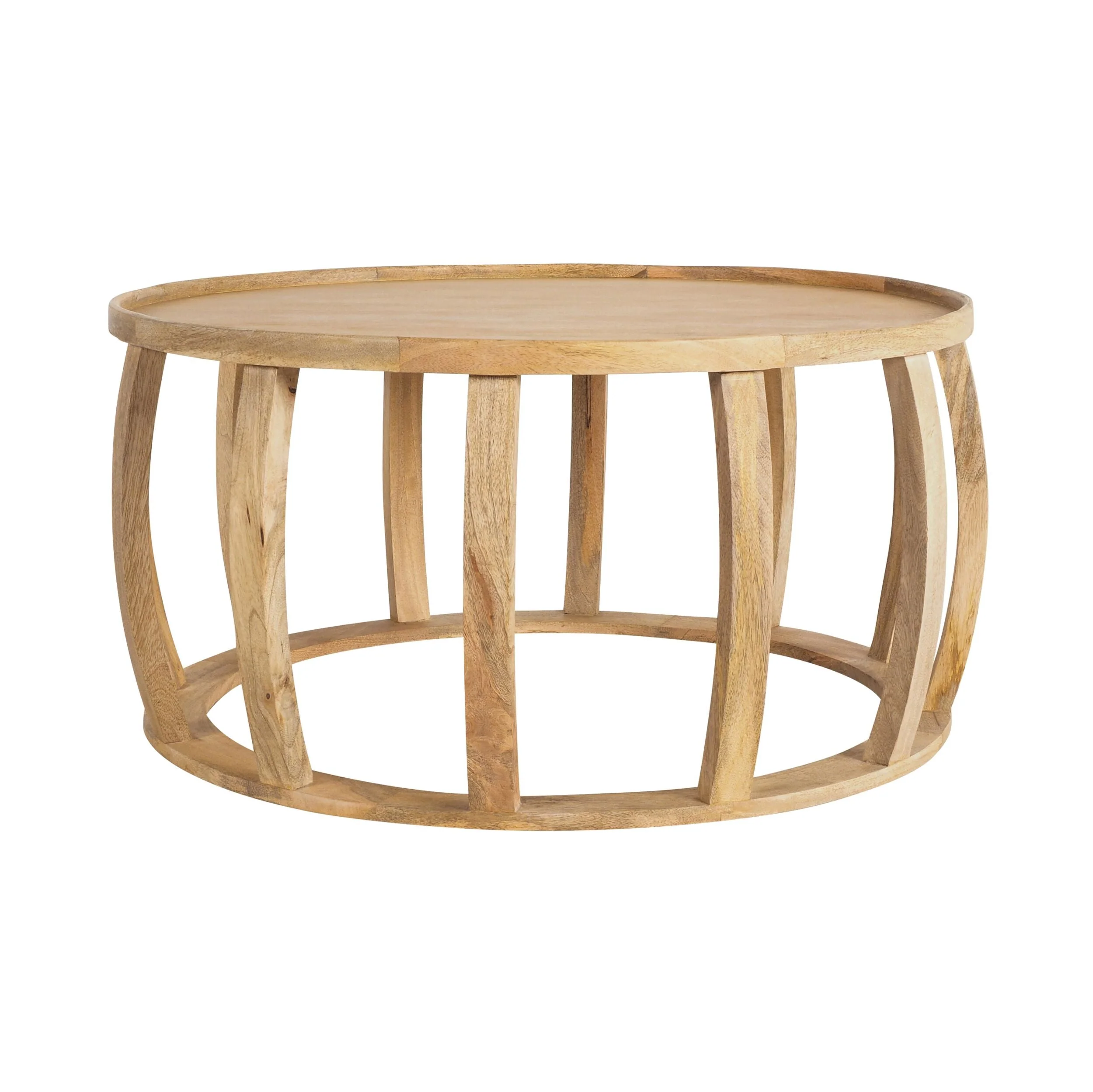 Ink Round Solid Timber Coffee Table Natural Oak