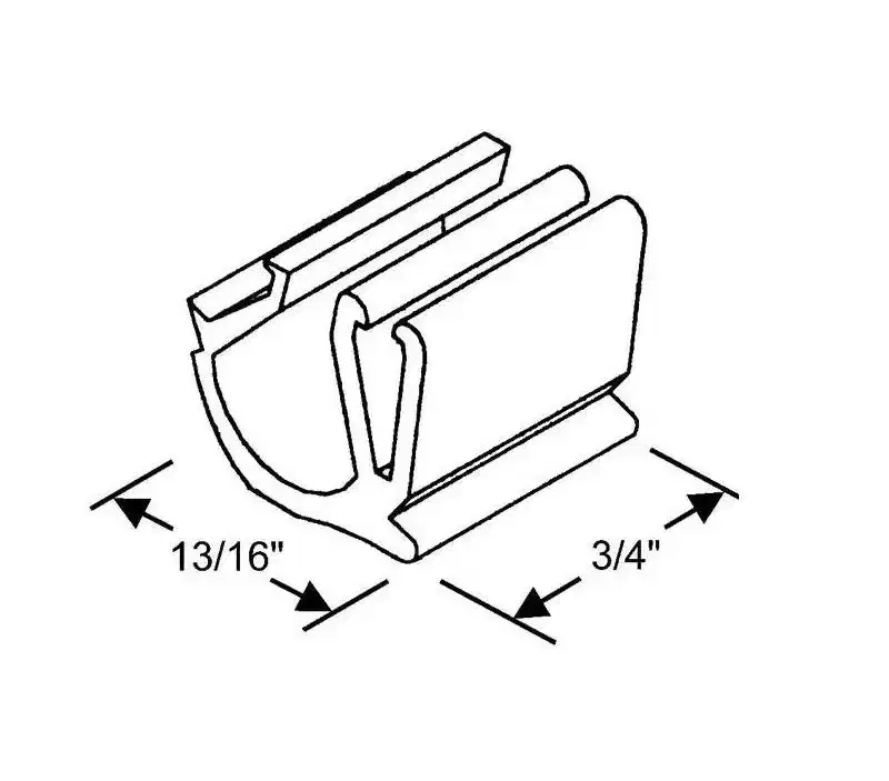 Brixwell Single Flush Glazing Clip, Plastic Material, 3/4 Length, 13/16 Width, White Finish