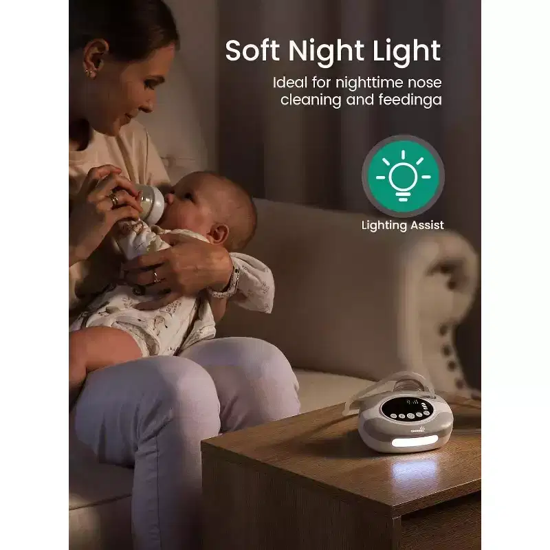 GROWNSY Electric Nose Suction for Baby, Hospital-Grade Nasal Aspirator with Night Light,Soothing Lullabies, 9 Suction Levels