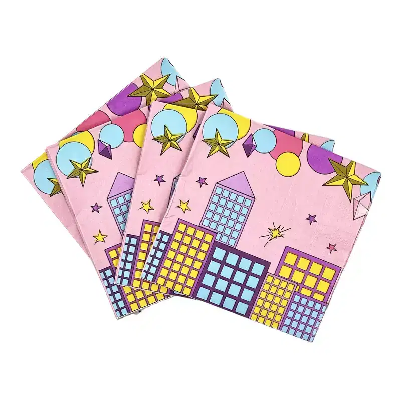 Anna + Pookie Pink Super Hero Disposable Paper Party Napkins 20 Ct.