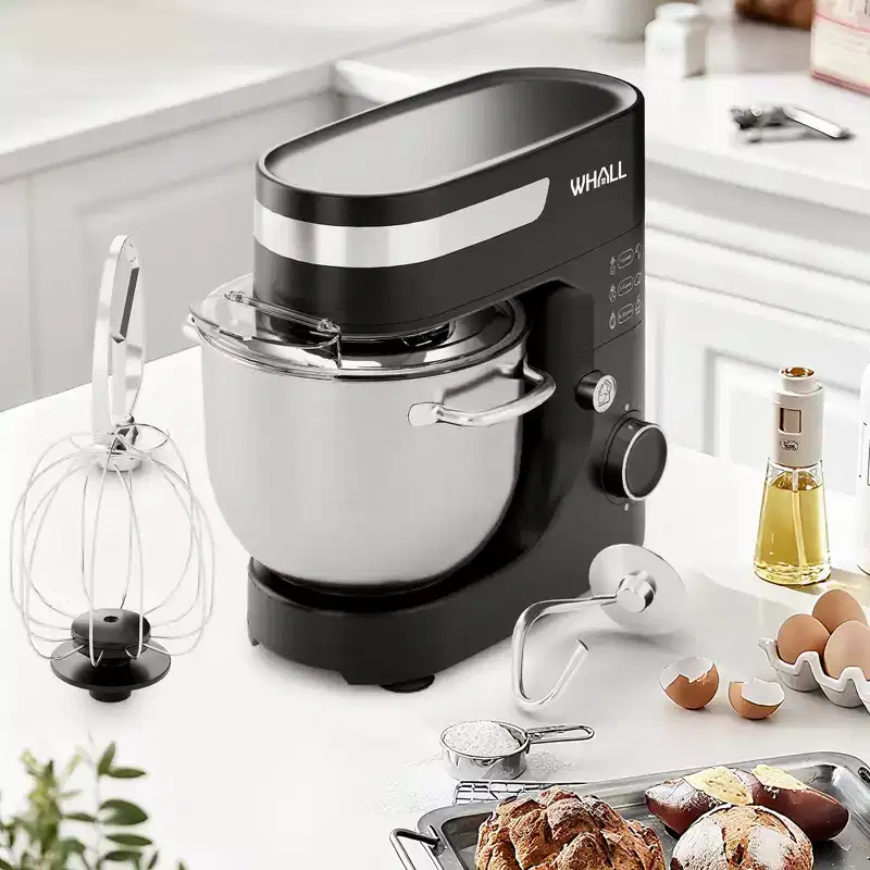 WHALL Stand Mixer, 12-Speed Tilt-Head Kitchen Mixer with Dough Hook, Whisk, Beater, and Stainless Steel Bowl  Powerful Electric Food Mixer for Baking