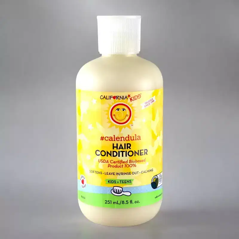 California Baby Calendula Shampoo & BodyWash (8.5 oz) and Calendula Hair Conditioner (8.5 oz) Duo Set - Plant-powered comfort