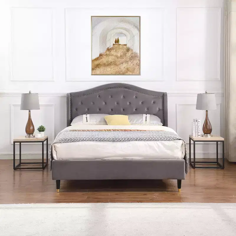 Crafted for both style and function, this End Table Side Table,Square Wood and Metal Nightstand,Storage Small End Table, for Living Room.