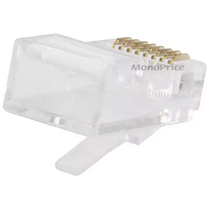 Monoprice 50-pcs RJ45 8P8C Plug for Flat Stranded Cable