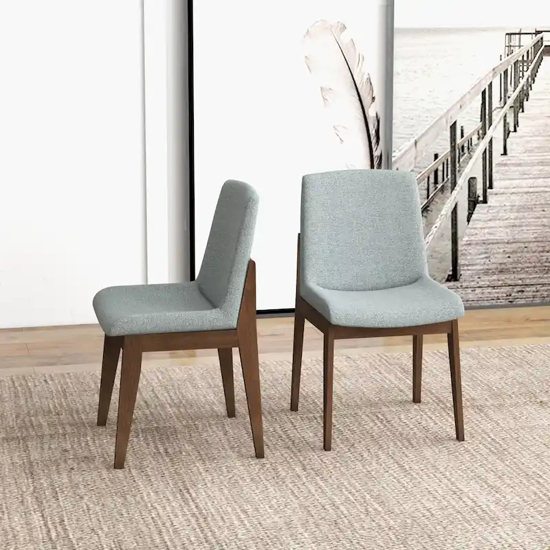 Odessa Mid Century Polyester Blend Dining Chair (Set of 2)