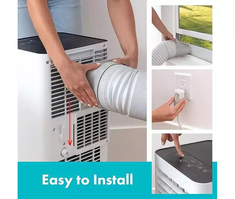SereneLife Compact Freestanding Portable Air Conditioner - White