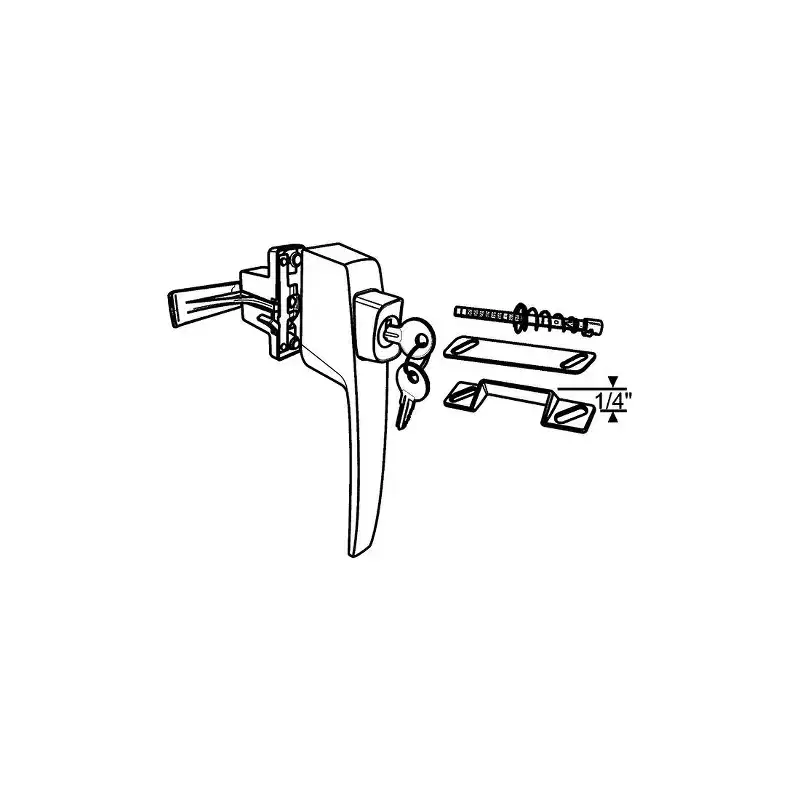 Brixwell 17-71k Brixwell Push Button Latch with Key Black