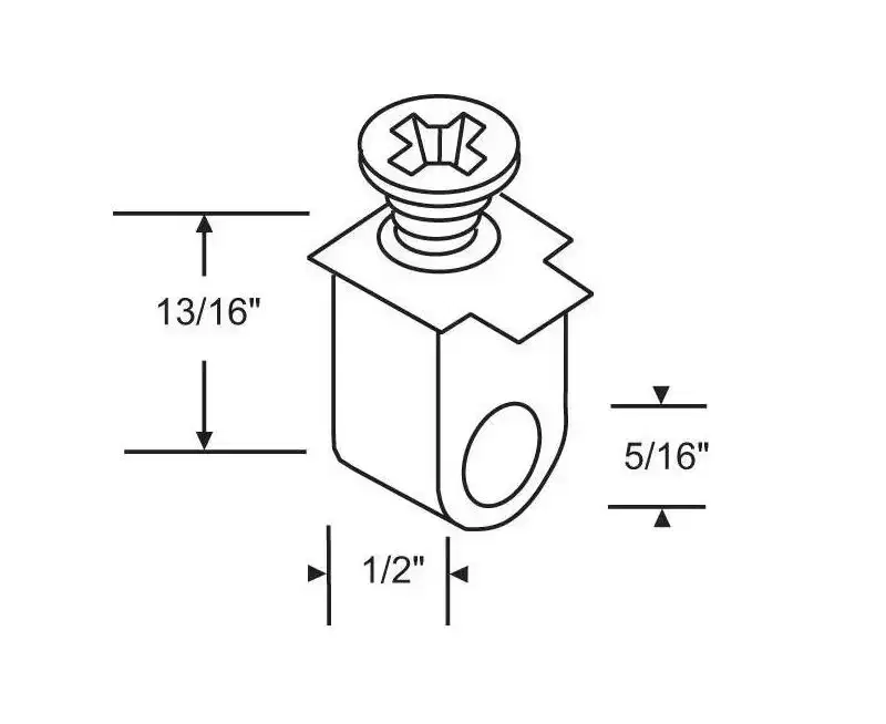 Brixwell Nylon Pivot Bracket New Style, 13/16 Height, 1/2 Width, Window Hardware Replacement, White Finish