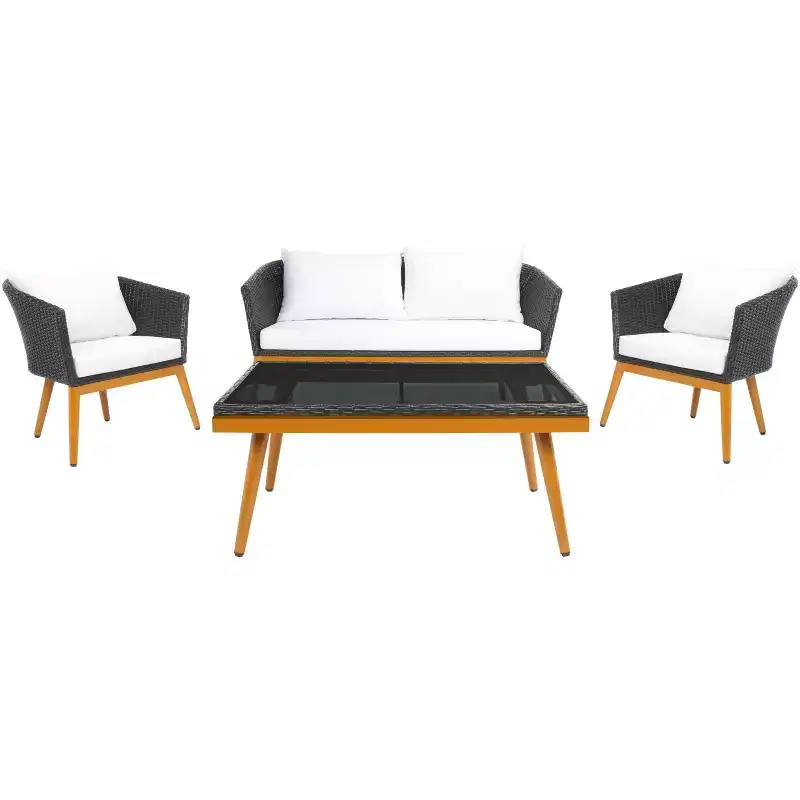 Malsor 4 Piece Living Set - Indoor/Outdoor - PAT7529 - Safavieh