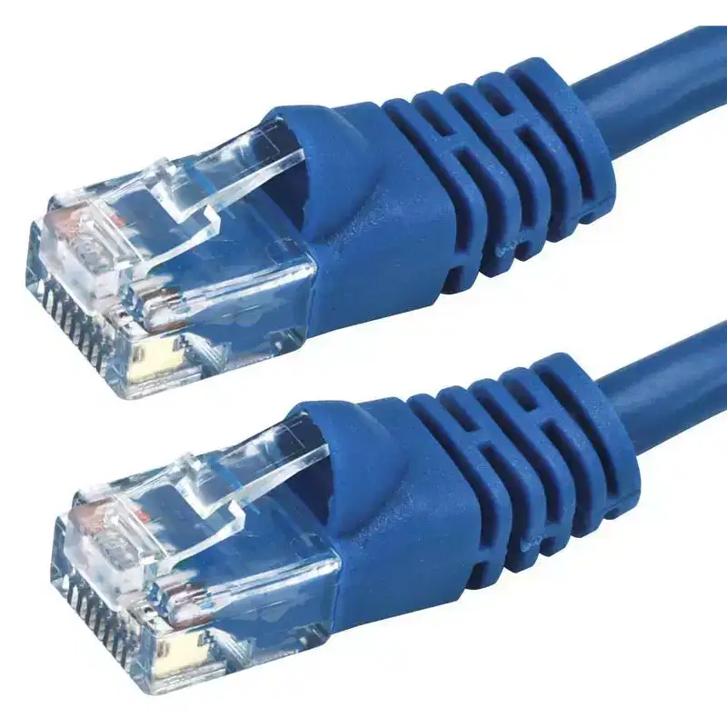 Monoprice Cat6 Ethernet Patch Cable - 1 Feet - Blue | Network Internet Cord - RJ45, Stranded, 550Mhz, UTP, Pure Bare Copper Wire, 24AWG
