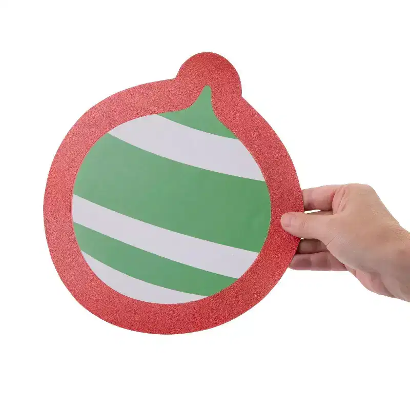 Fun Express Jumbo Glitter Christmas Ornament Cutouts - 6 Pc.