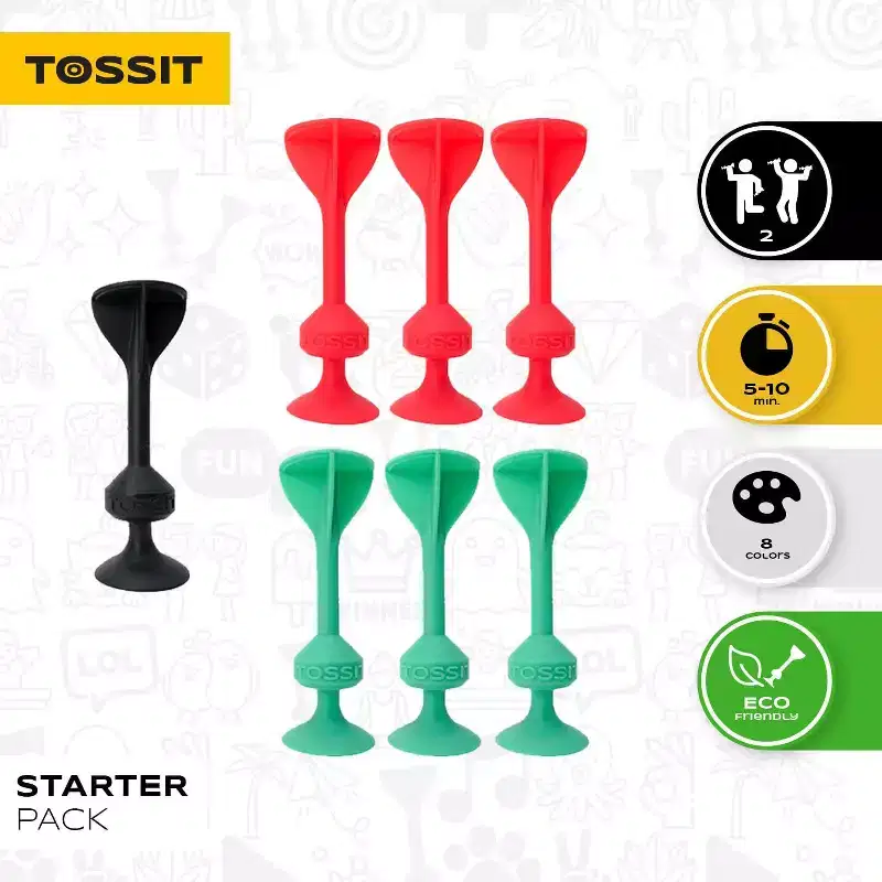 TOSSIT - Original Dart Game - Red/Cyan
