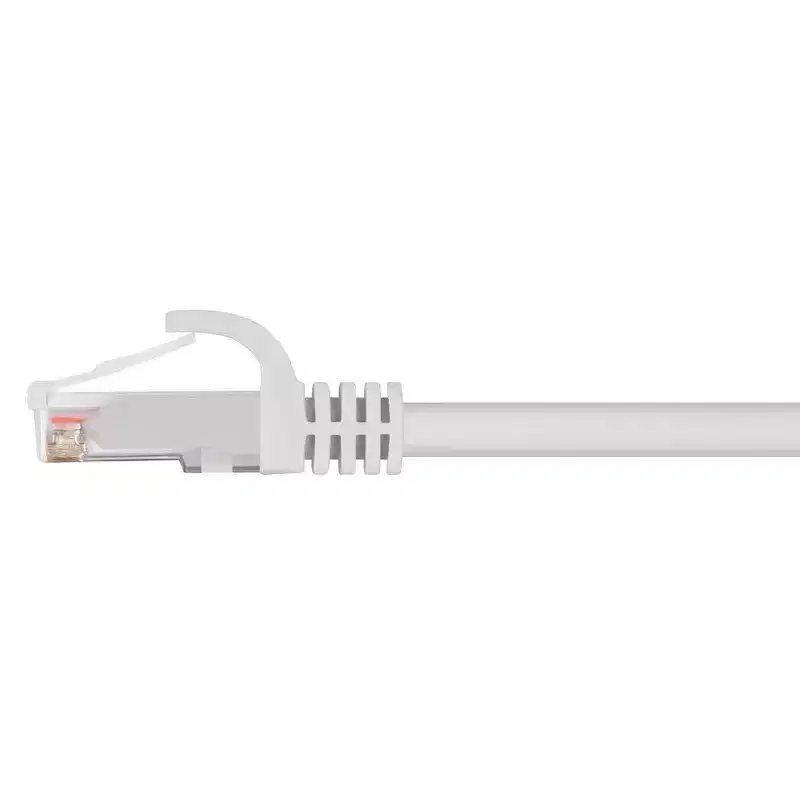 Monoprice Cat6 Ethernet Patch Cable - 2 Feet - White | Network Internet Cord - RJ45, Stranded, 550Mhz, UTP, Pure Bare Copper Wire, 24AWG - Flexboot