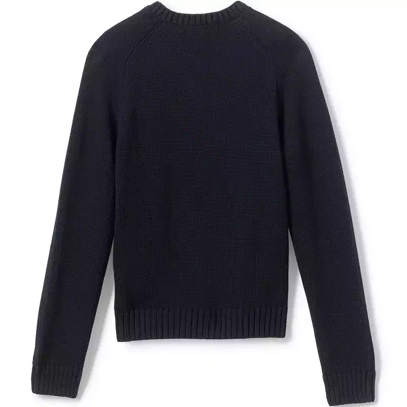 Lands' End School Uniform Kids Cotton Modal V-neck Sweater