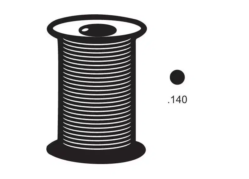 Brixwell Solid Foam Spline Roll Vinyl Material 3000' Length .140 Diameter Screen Spline Window Screen Installation Component Black Finish