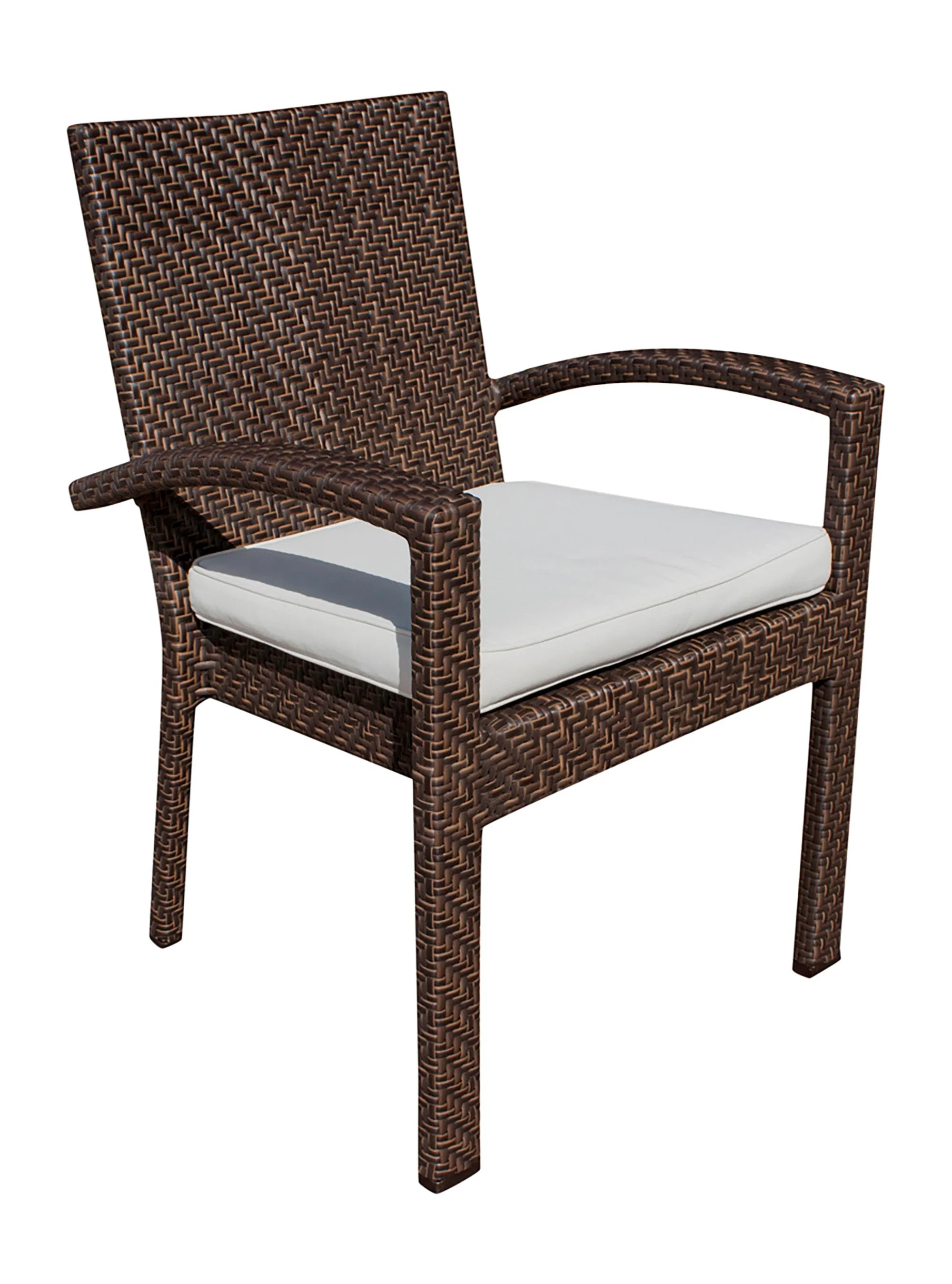 Outdoor Square Dining Armchairs with Cushions