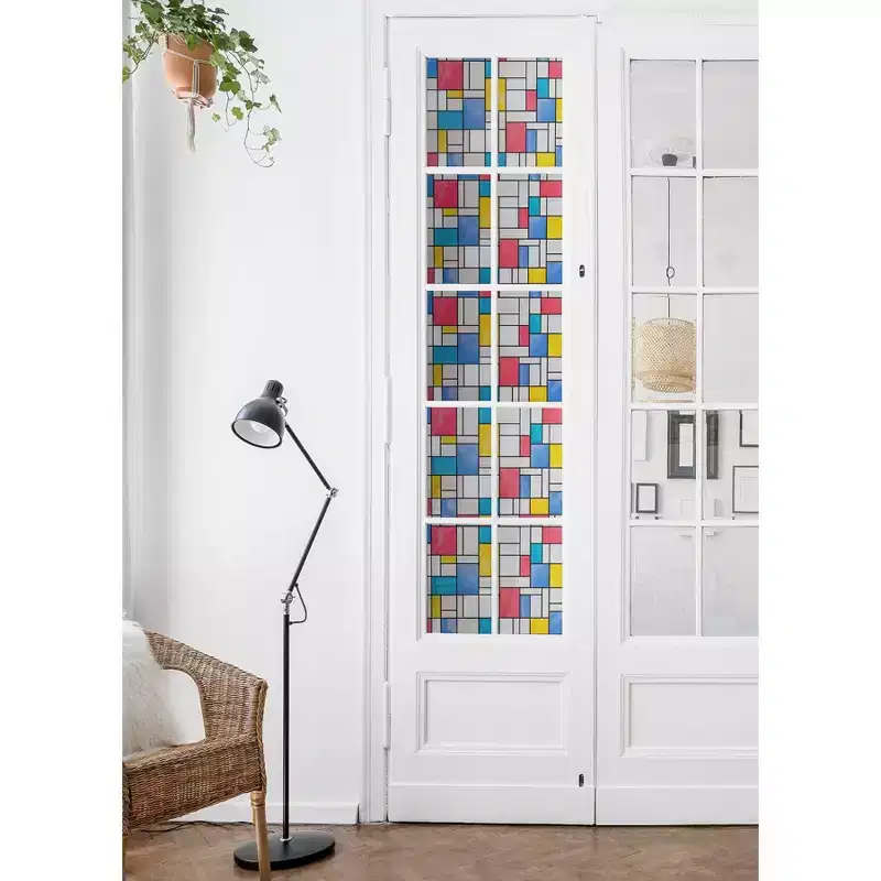 Set of 2 (27"x158") Fablon Mondrian Window Film Set