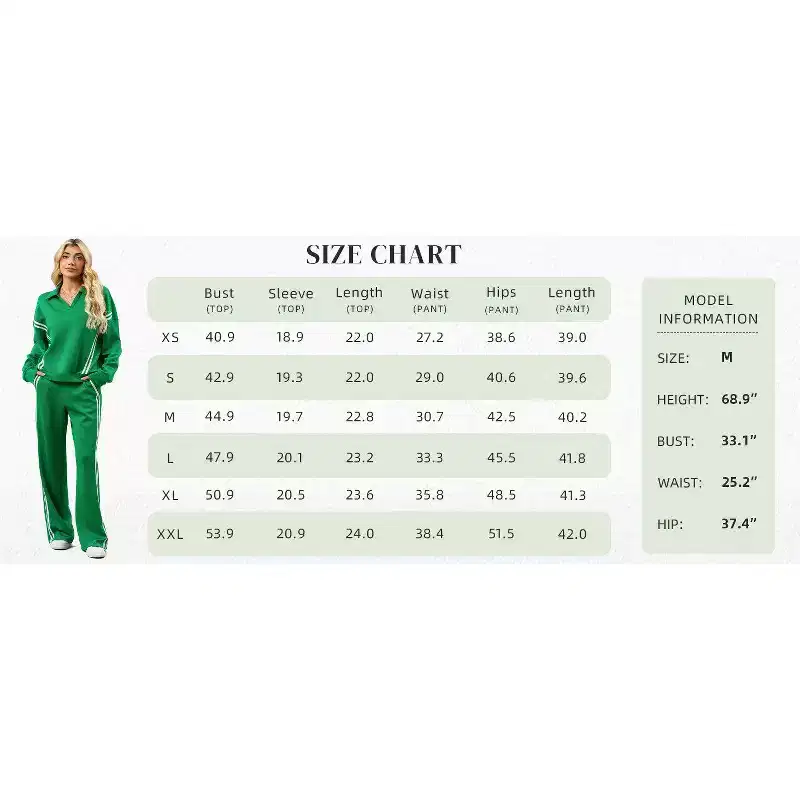 SHESHOW Track Suits Women 2 Piece Outfits 2-Stripes Wide Leg Pants with Pockets Sweat Suits for Womens
