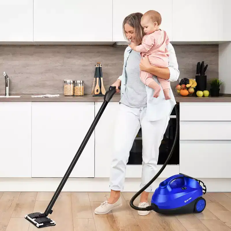 Costway 2000W Heavy Duty Steam Cleaner Mop Multi-Purpose W/19 Accessories Purple\Blue