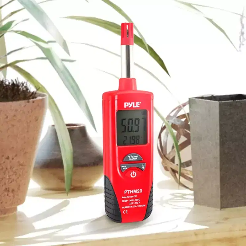 Pyle PTHM20 Temperature & Humidity Meter with Dew Point and Wet Bulb Temperature